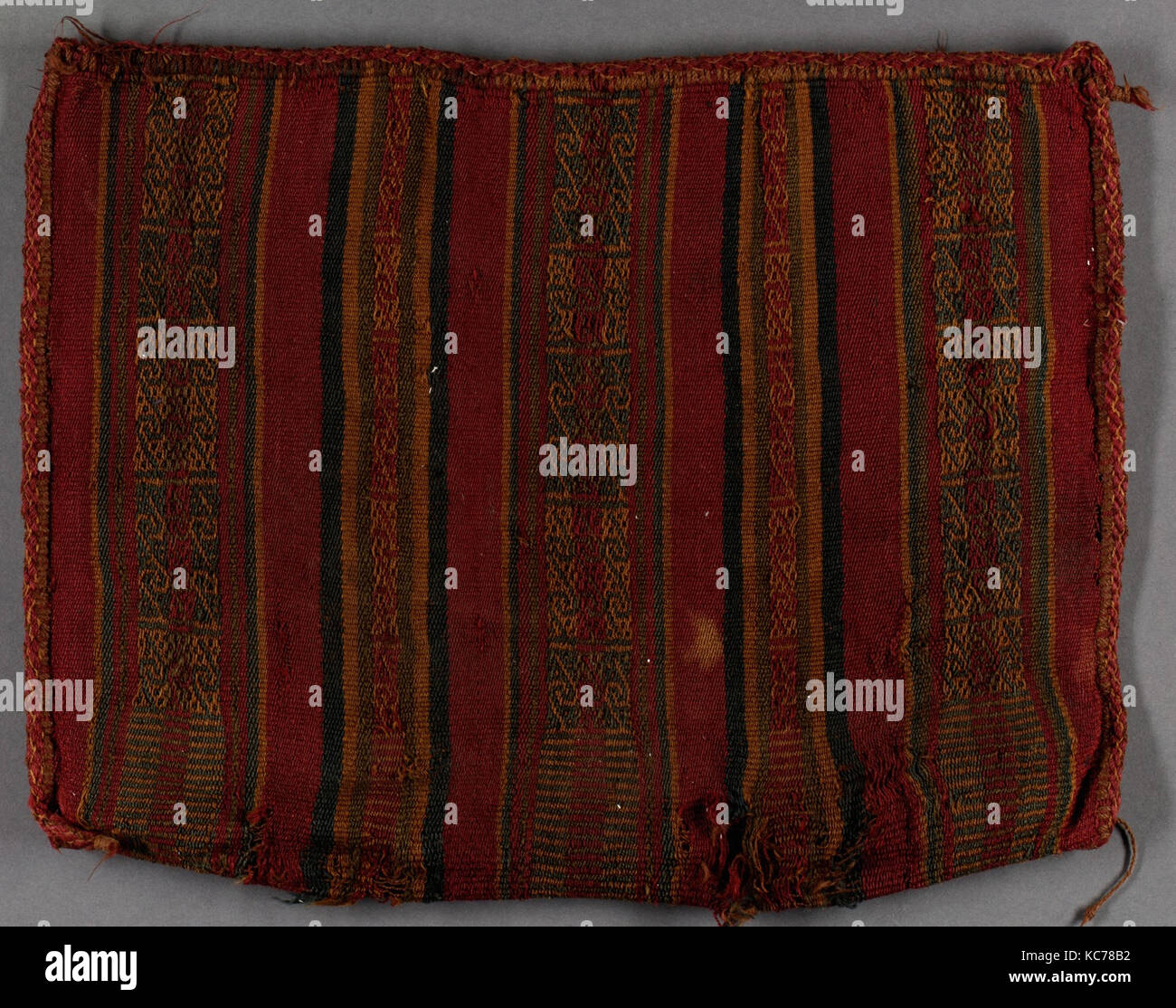 Beutel, 16. Jahrhundert (?), Peru, Quechua, Camelid Haar, Höhe 7-3/4-in., Textiles-Woven Stockfoto