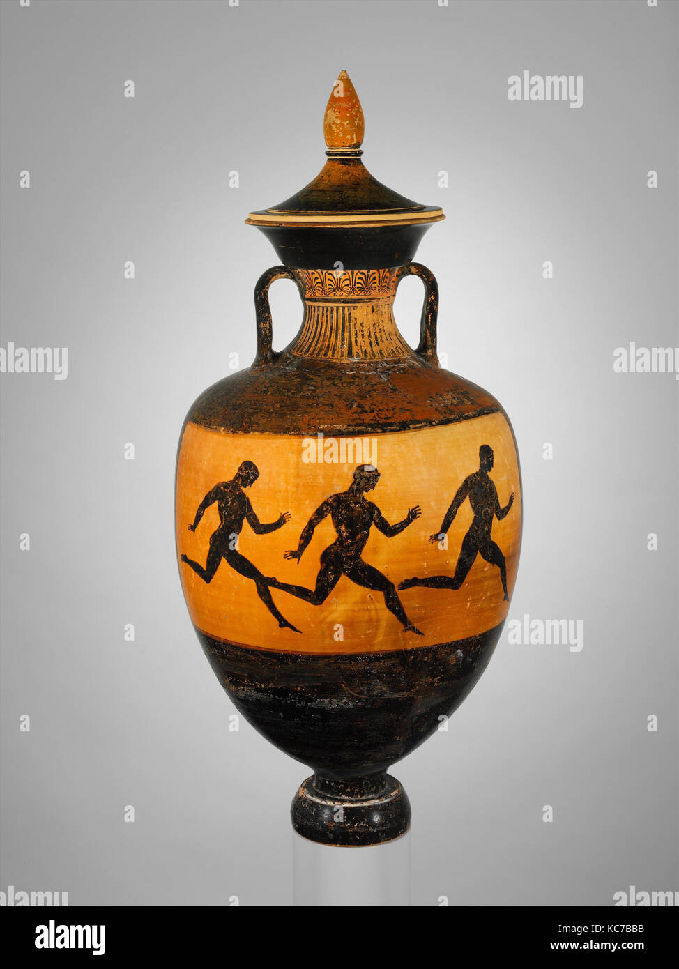 Terrakotta preis Panathenaic Amphora, Ca. 366/365 v. Chr. Stockfoto