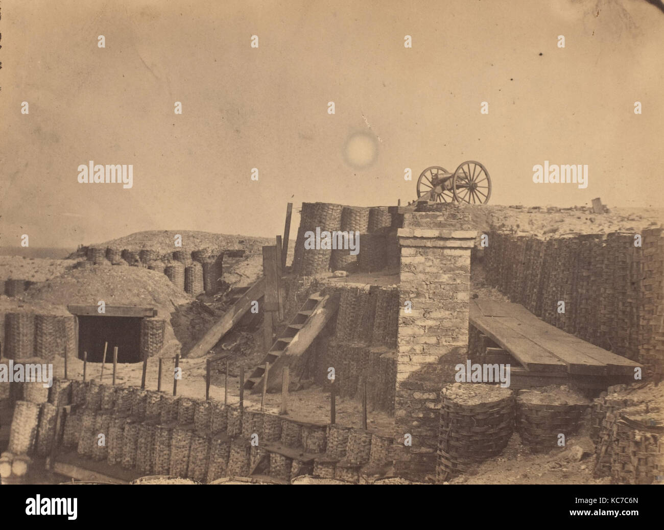 Befestigungen in der Nähe von Charleston, South Carolina, zurückzuführen auf George Smith Cook, Ca. 1861 Stockfoto