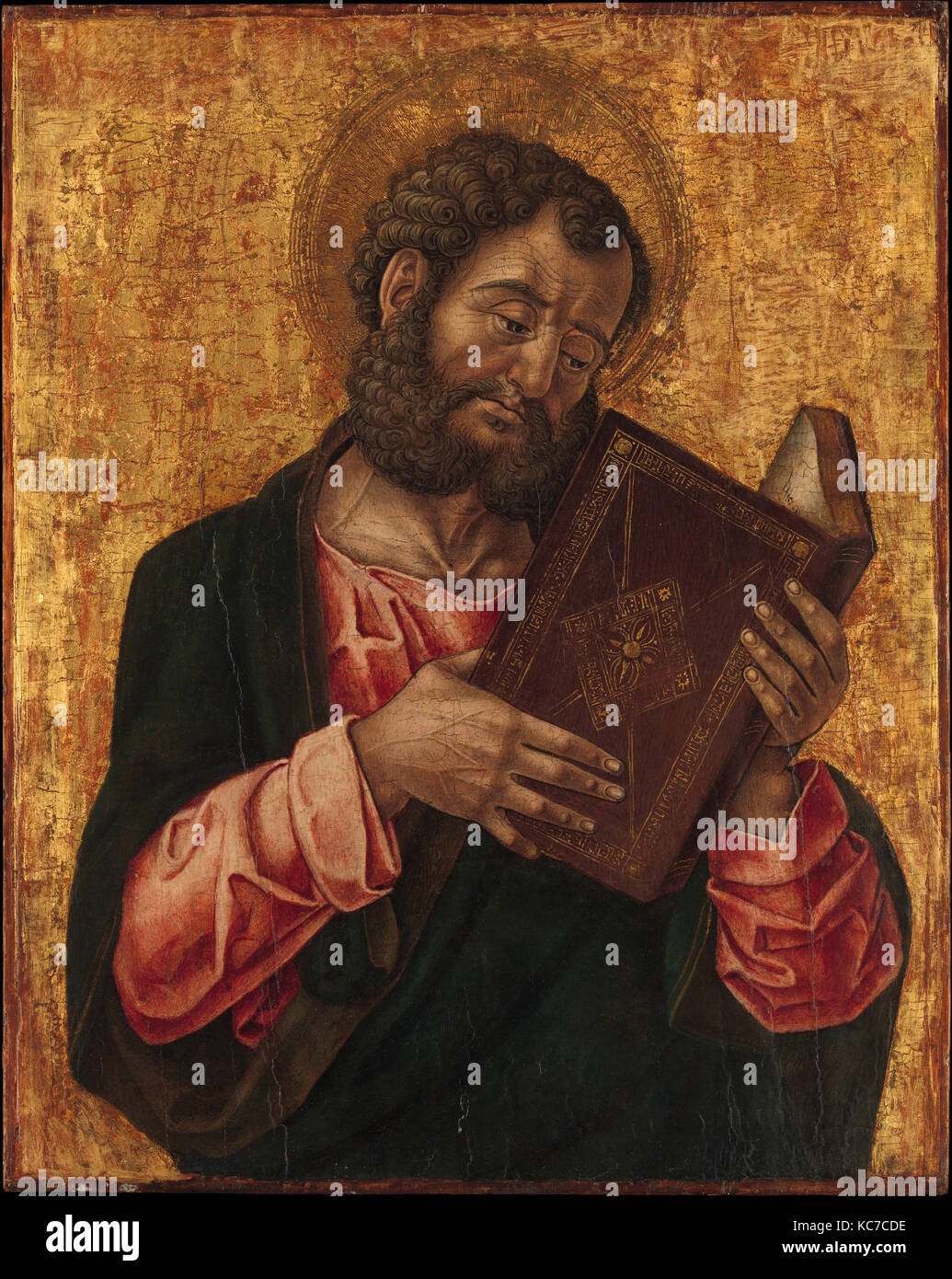 Ein Heiliger (Mark?) Lesen, Bartolomeo Vivarini, Ca. 1470 Stockfoto