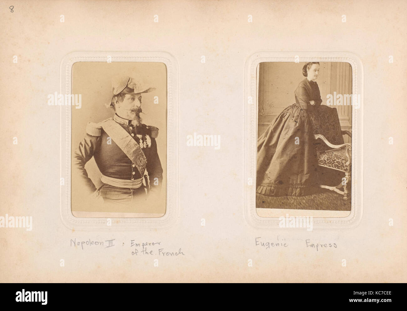 Carte-de-Visite Album von prominenten Persönlichkeiten, Mayer & Pierson, 1860 s - 70 s Stockfoto