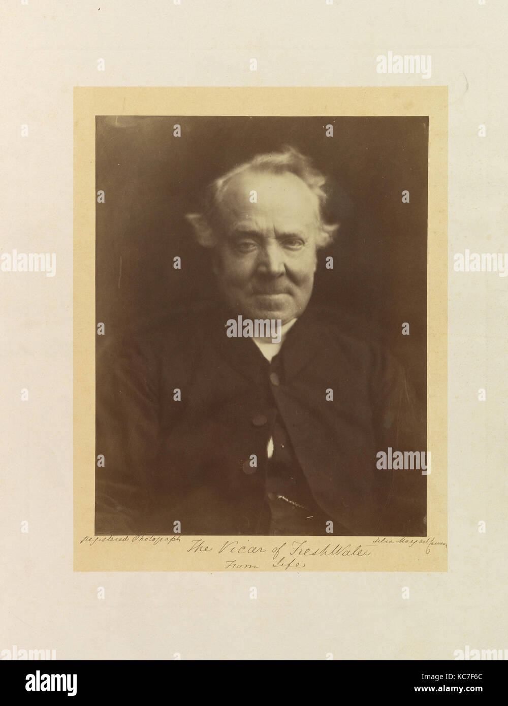 Der Pfarrer von Süßwasser, Julia Margaret Cameron, 1864 Stockfoto