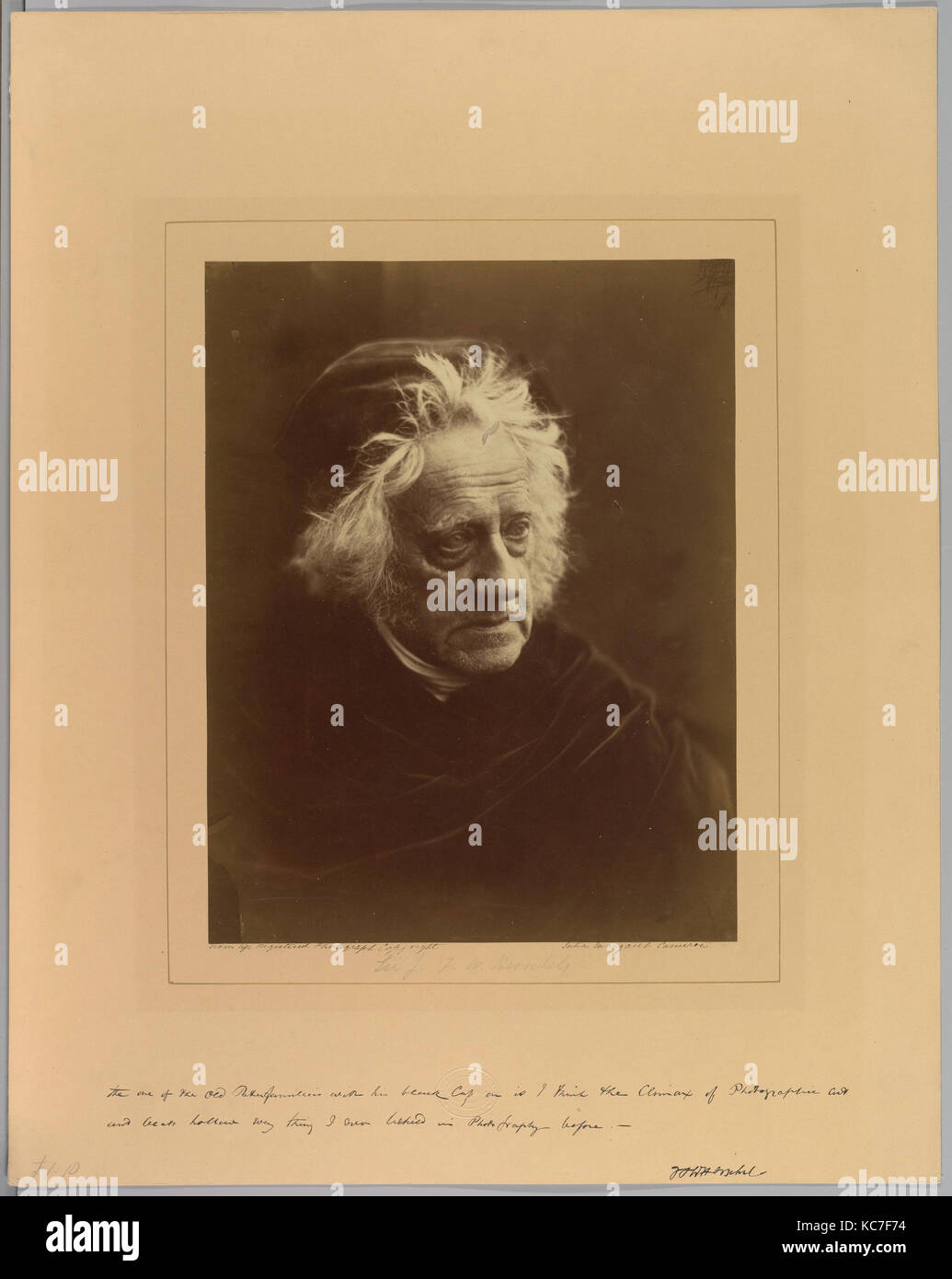 Sir John Herschel, 1867, Eiweiß silber Drucken aus Glas negativ, Bild: 33,8 x 26,2 cm (13 5/16 x 10 5/16 in.), Fotografien Stockfoto