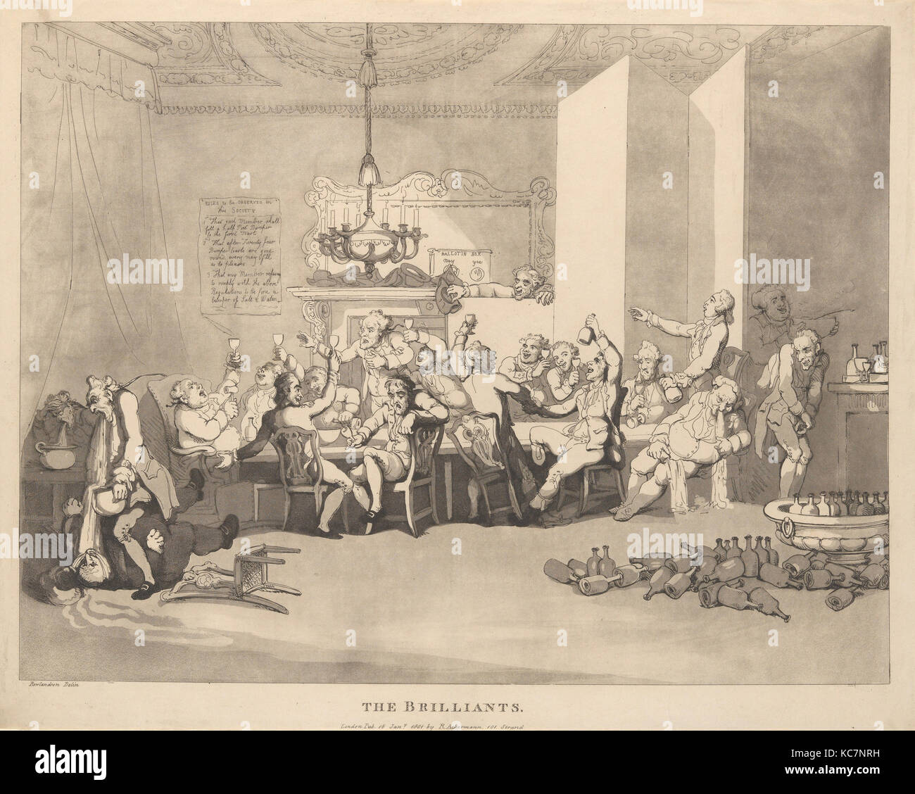 Die Brillanten, Thomas Rowlandson, 15. Januar 1801 Stockfoto