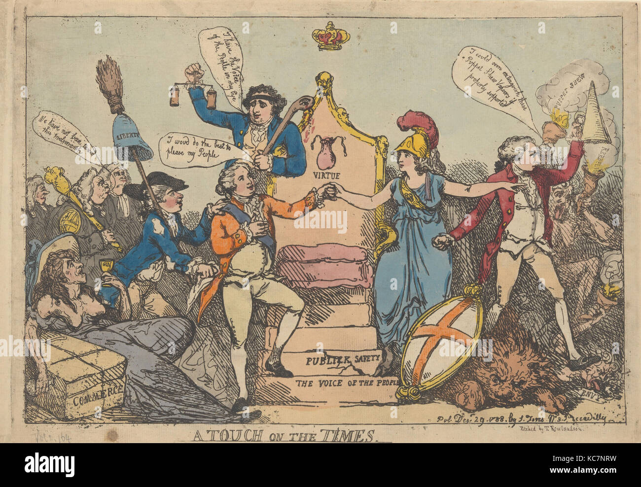 Eine Berührung der Zeiten, Thomas Rowlandson, 29. Dezember 1788 Stockfoto