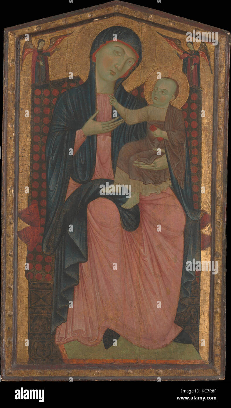 Madonna und Kind inthronisiert, Meister des Magdalen Stockfoto