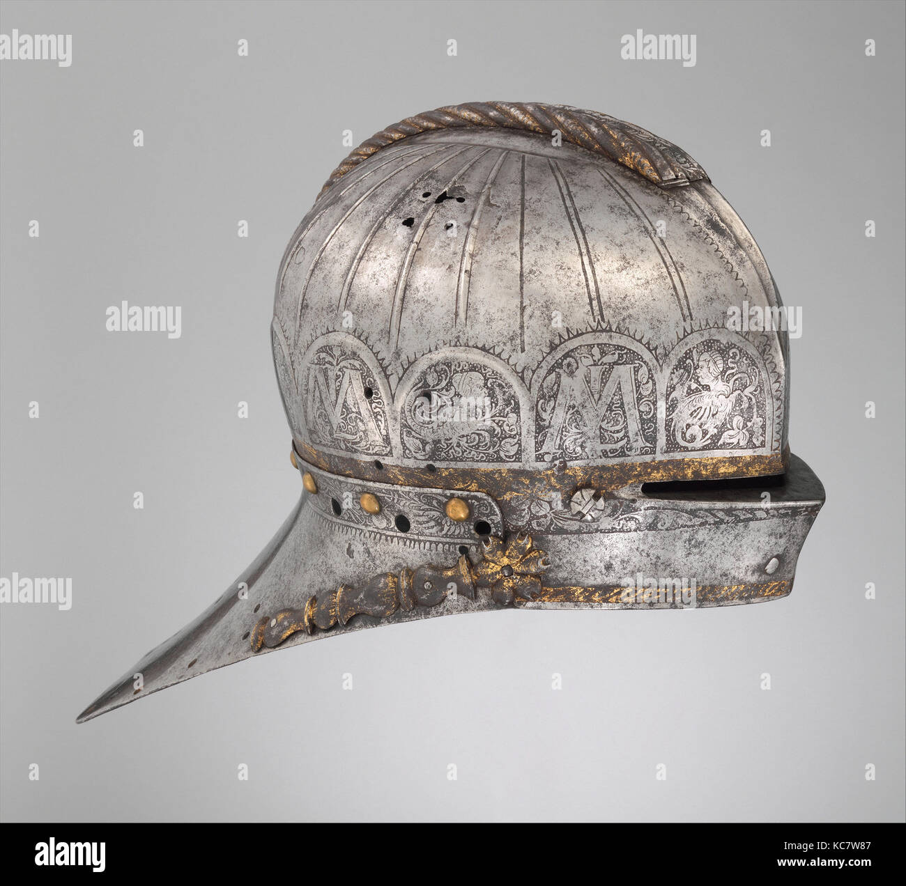 Jousting Sallet für Louis II (1506-1526), König von Ungarn und Böhmen, Ca. 1525 Stockfoto
