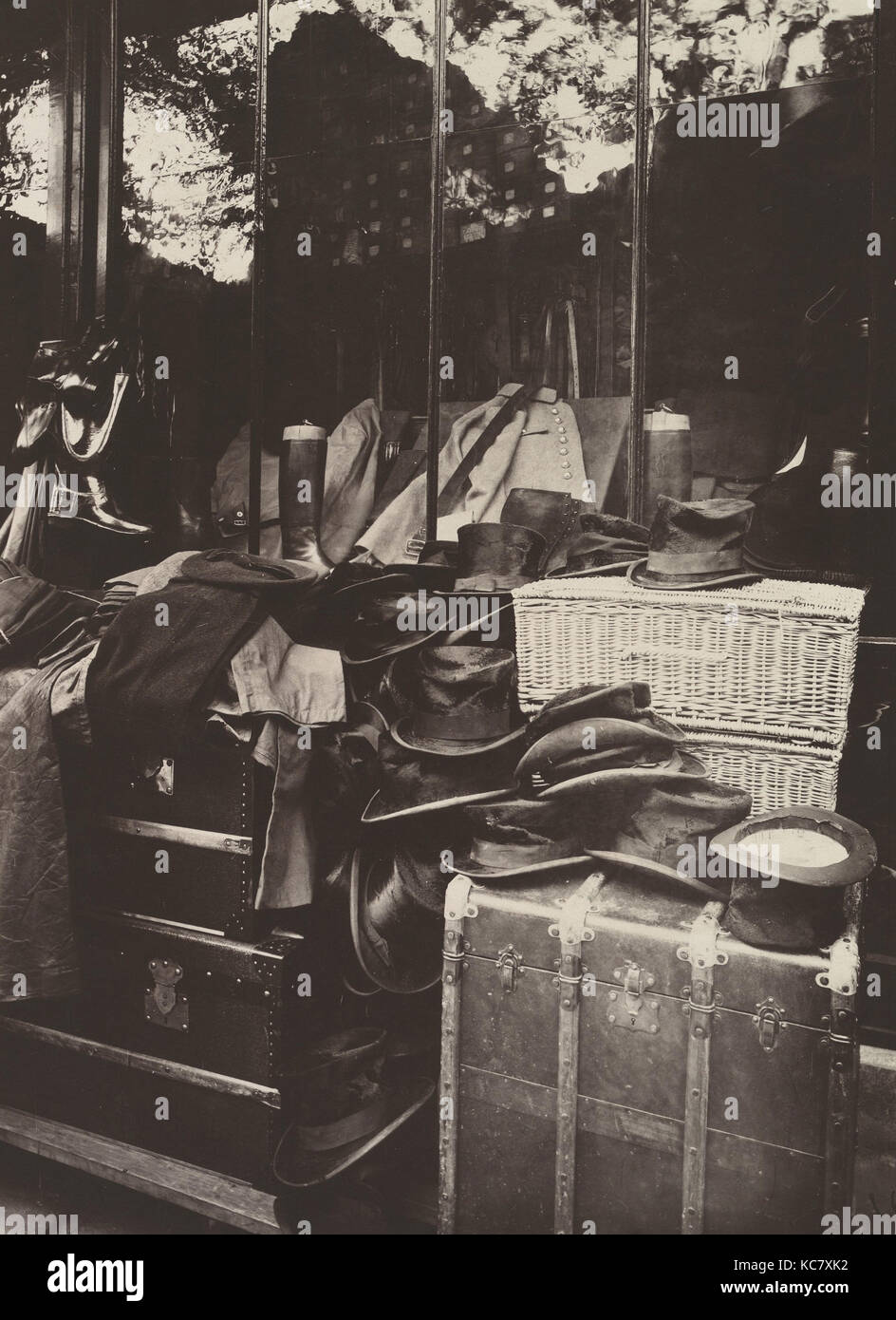Boutique, Marché aux Halles, Paris, Eugène Atget, 1925, gedruckt werden kann. 1929 Stockfoto