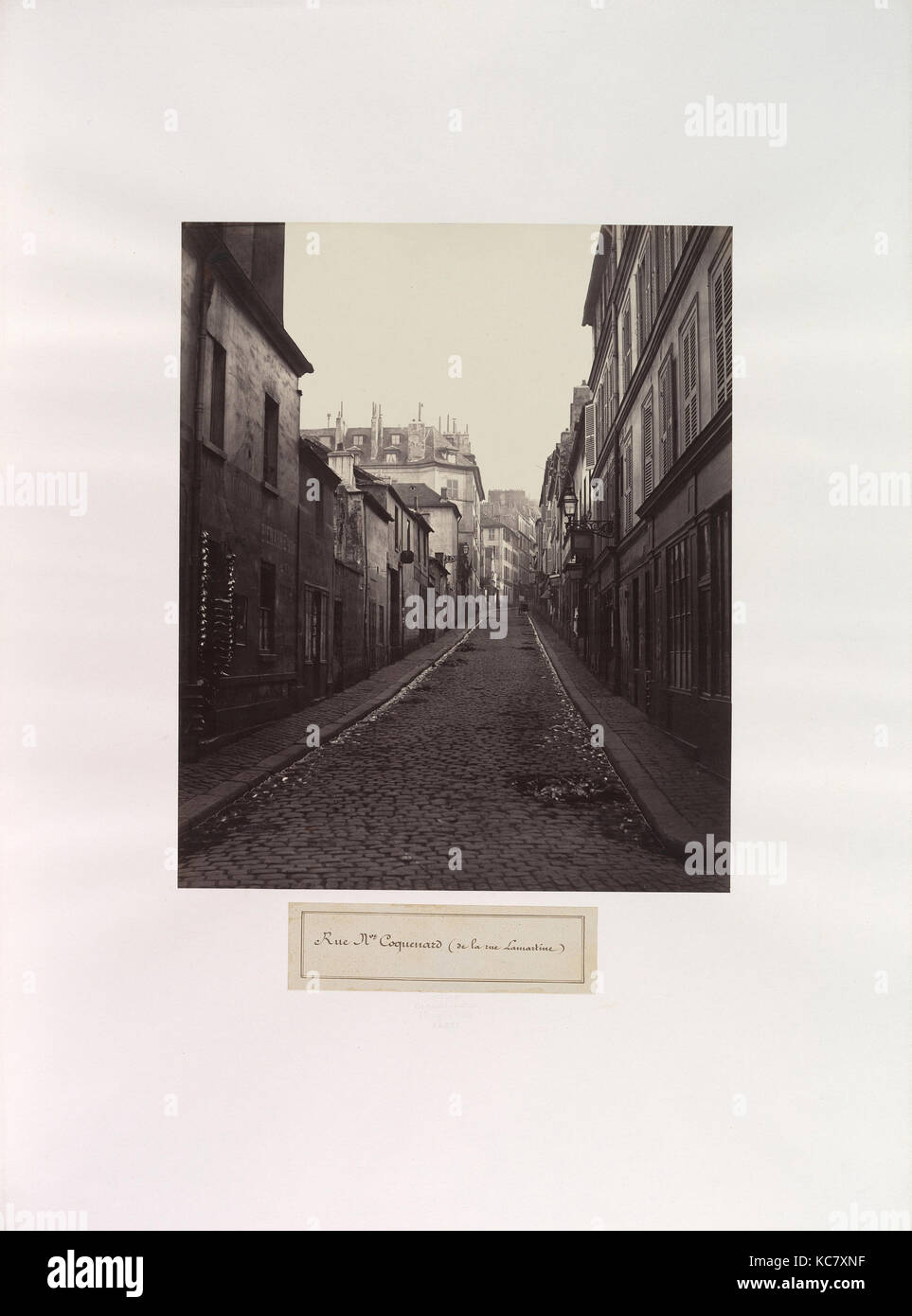 Rue Neuve-Coquenard (aus der Rue Lamartine), Charles Marville, 1870 s Stockfoto