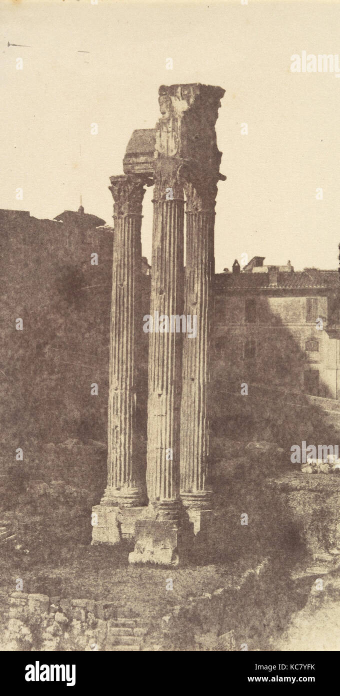 Tempel des Jupiter Tonans, Rom, 1850, gesalzen Papier Drucken von Papier, Negative, Fotos, Unbekannt (British Stockfoto