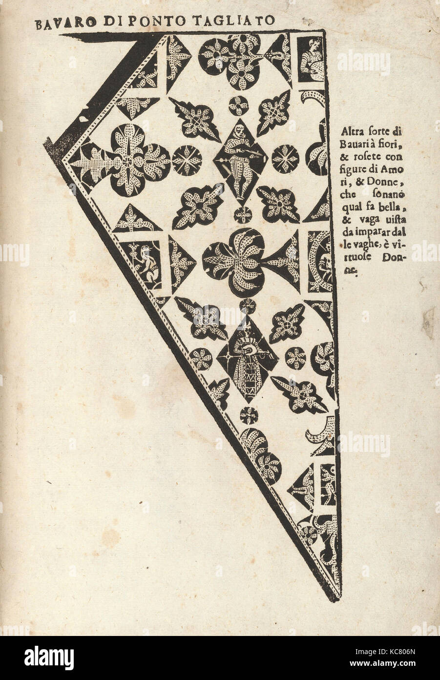 Ornamento Nobile... Fatta da Lucretia Romana (Libro V des Corona), Seite 15 (recto), 1620 Stockfoto