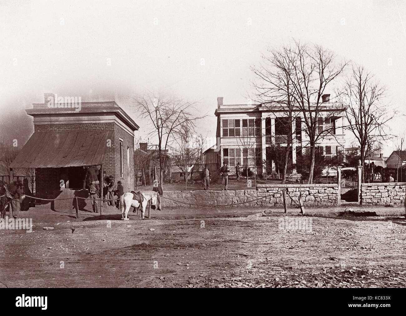 Propst Marshalls Hauptquartier, Chattanooga, George N. Barnard, Ca. 1864 Stockfoto