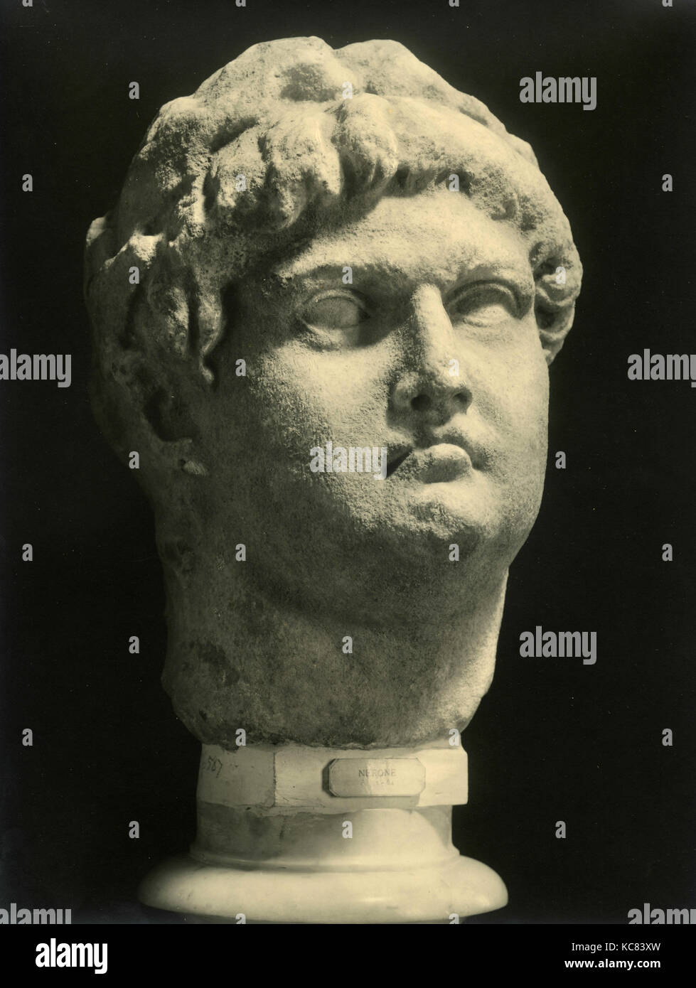 Der römische Kaiser Nero, Marmor statue Stockfoto