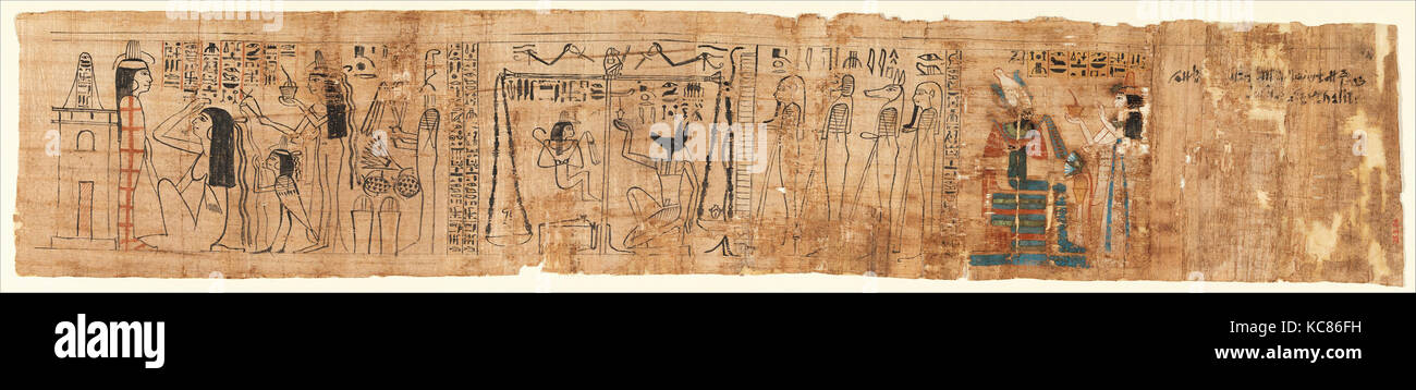 Grabkunst Papyrus vom Sänger Teje, Ca. 975 - 945 v. Chr. Stockfoto