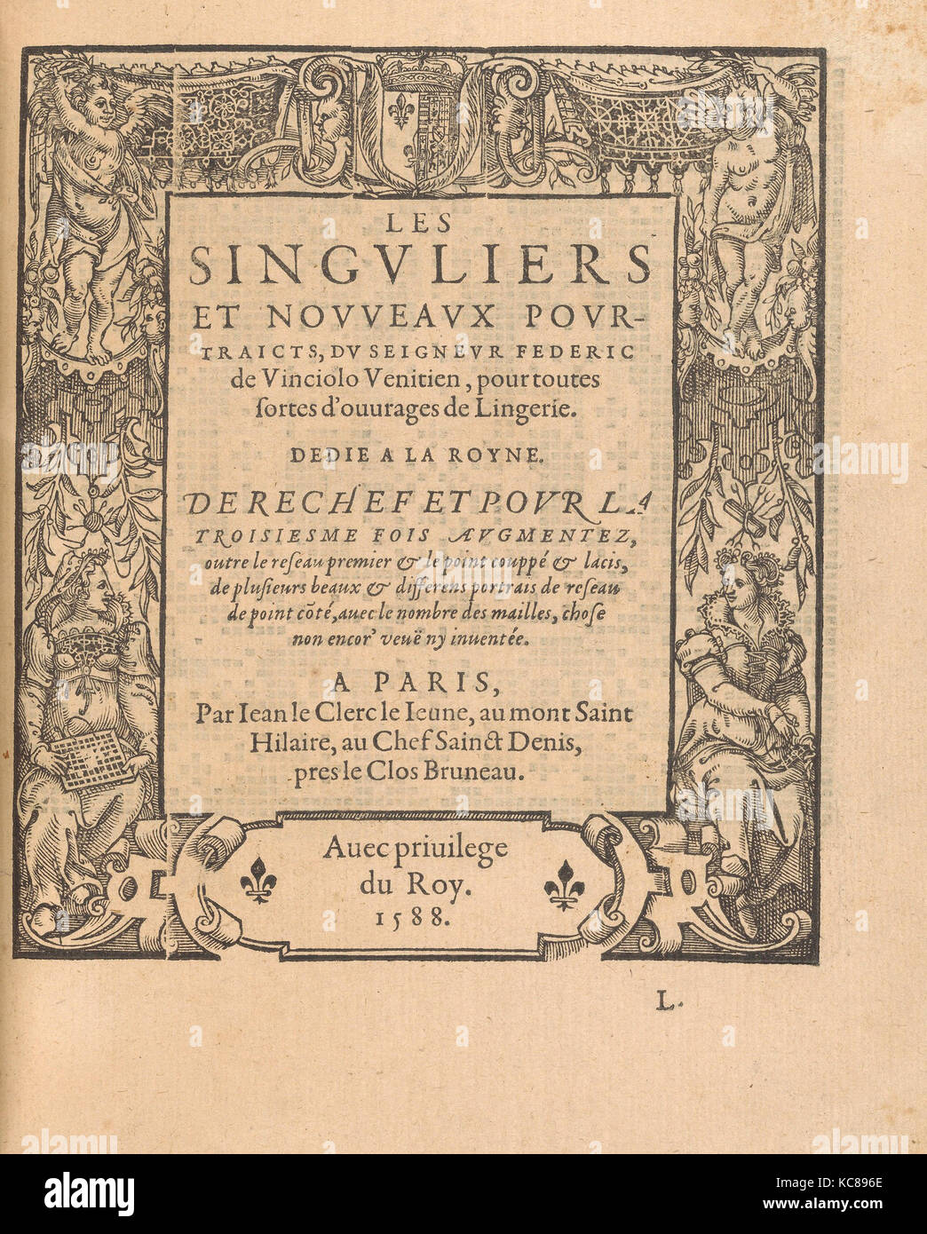 Les Singuliers et Nouveaux Portraicts... Seite 41 (recto), 1588 Stockfoto