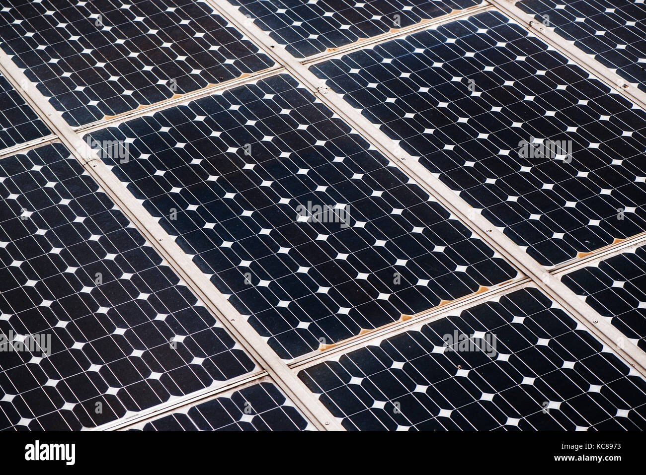 Solar Panel fotoelektrische Zellen als abstrakt Hintergrund Stockfoto