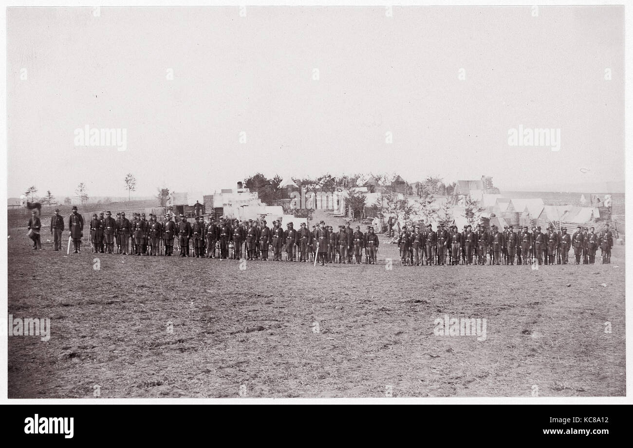 Manöver, Winter Quarters. Brady Album, S. 129, 1861-65 Stockfoto