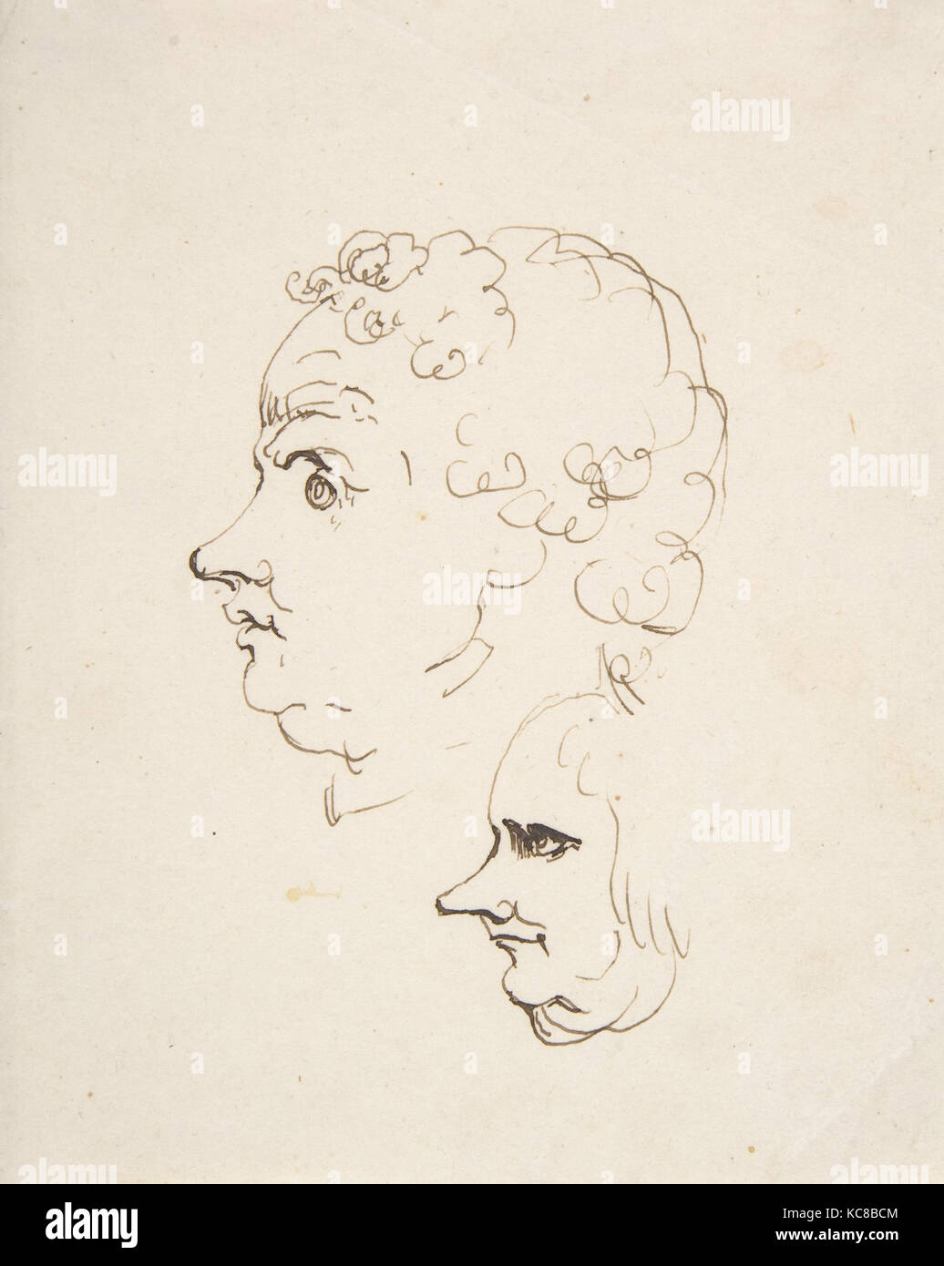 Zwei Karikatur Staats Männer, Johann Heinrich Wilhelm Tischbein, nach 1794 Stockfoto