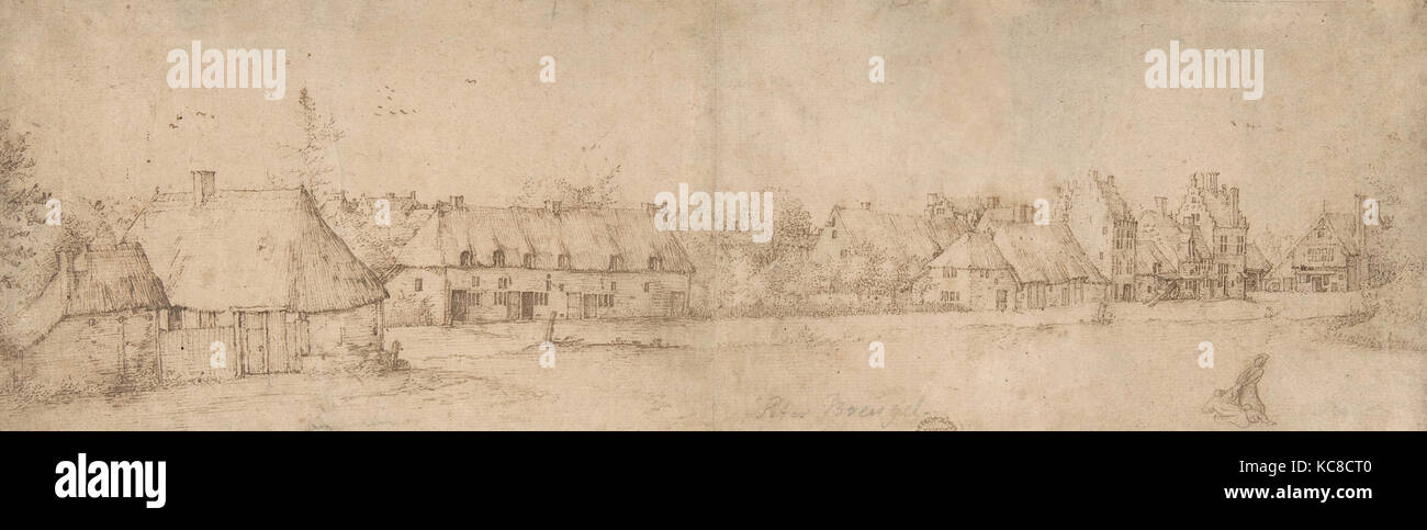 Blick auf das Dorf, der Meister des Kleinen Landschaften, 1555-60 Stockfoto