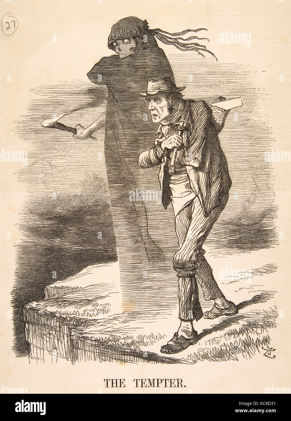 Zeichnungen und Drucke, Drucken, der Versucher (Punch, 27. November 1886), Künstler, Sir John Tenniel, Britischen, London 1820 - 1914 London Stockfoto