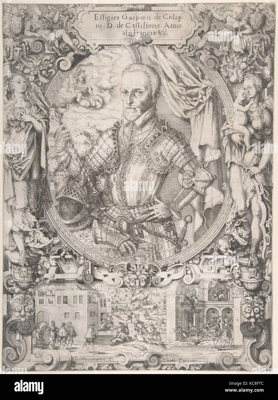 Gaspard de Coligny, Admiral von Frankreich, Jost Amman, 1550-91 Stockfoto