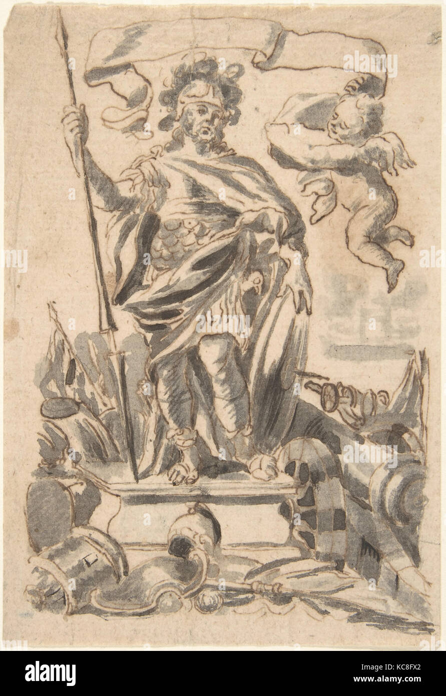Design für eine Buchillustration, zurückzuführen auf William Hooker der Ältere, 17. Jahrhundert Stockfoto