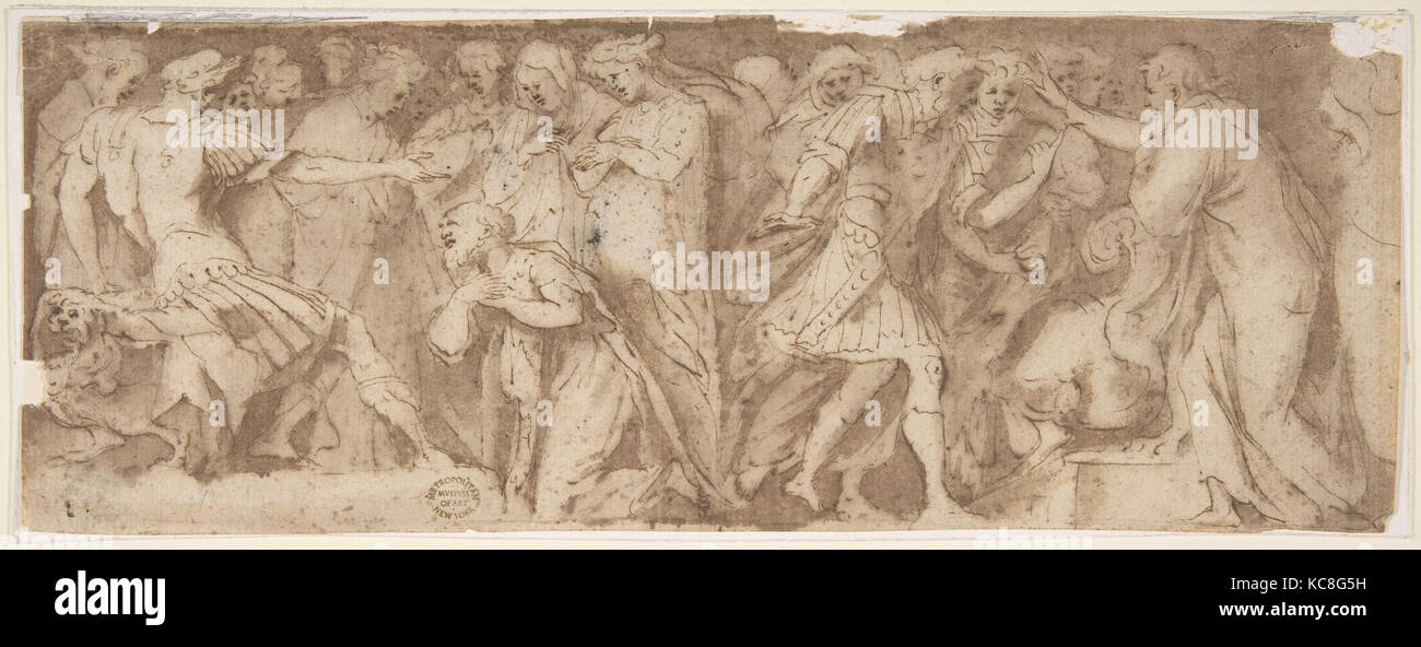 Szenen aus der antiken Geschichte, nachdem Polidoro da Caravaggio, Andrea Boscoli, 1560 - 1608 Stockfoto