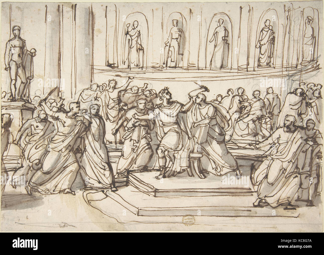 Ermordung von Julius Caesar, Vincenzo Camuccini, 1771 - 1844 Stockfoto