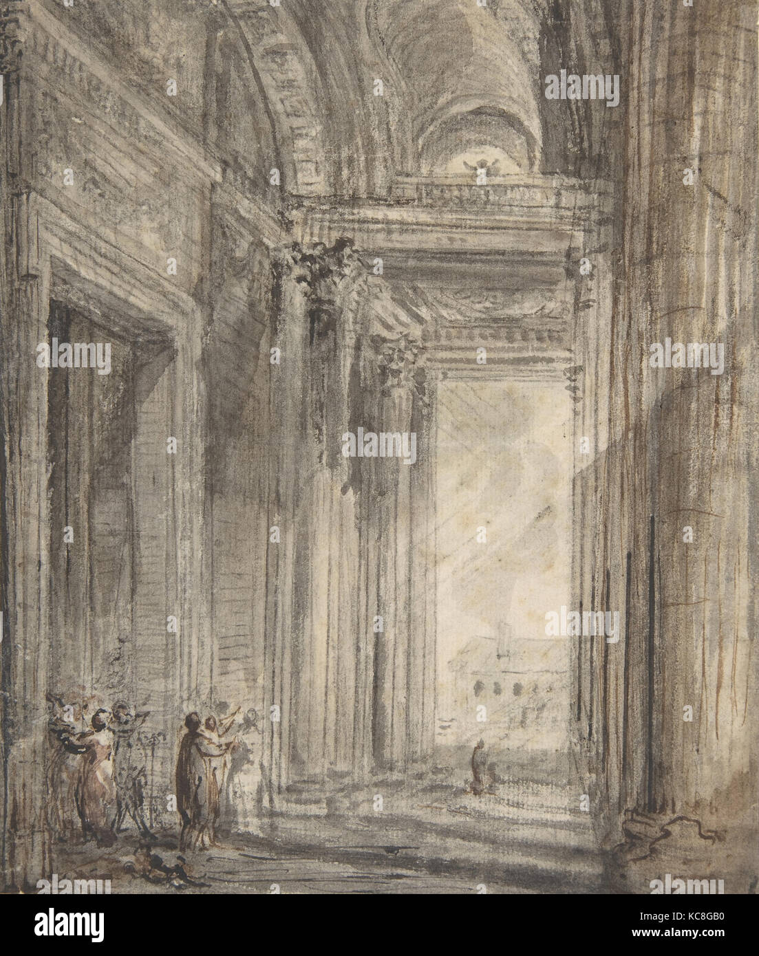 Zahlen und in der Vorhalle von Sainte-Geneviève Le Panthéon, Paris, Gabriel de Saint-Aubin, 1776-79 Stockfoto
