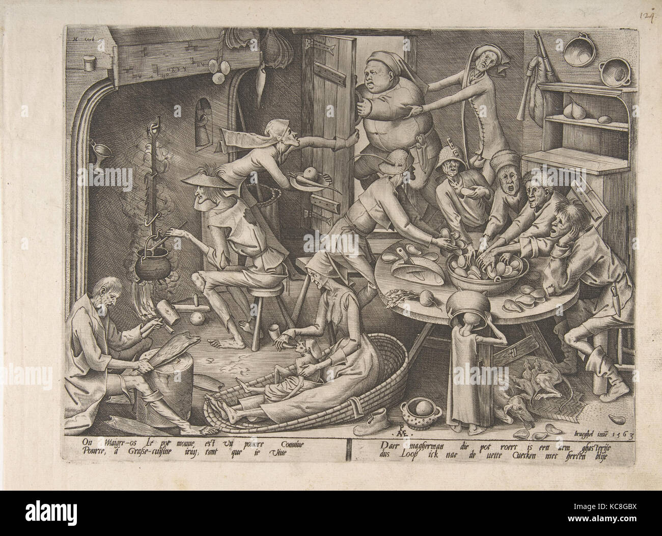 Die Dünne Küche, nach Pieter Brueghel der Ältere, 1563 Stockfoto