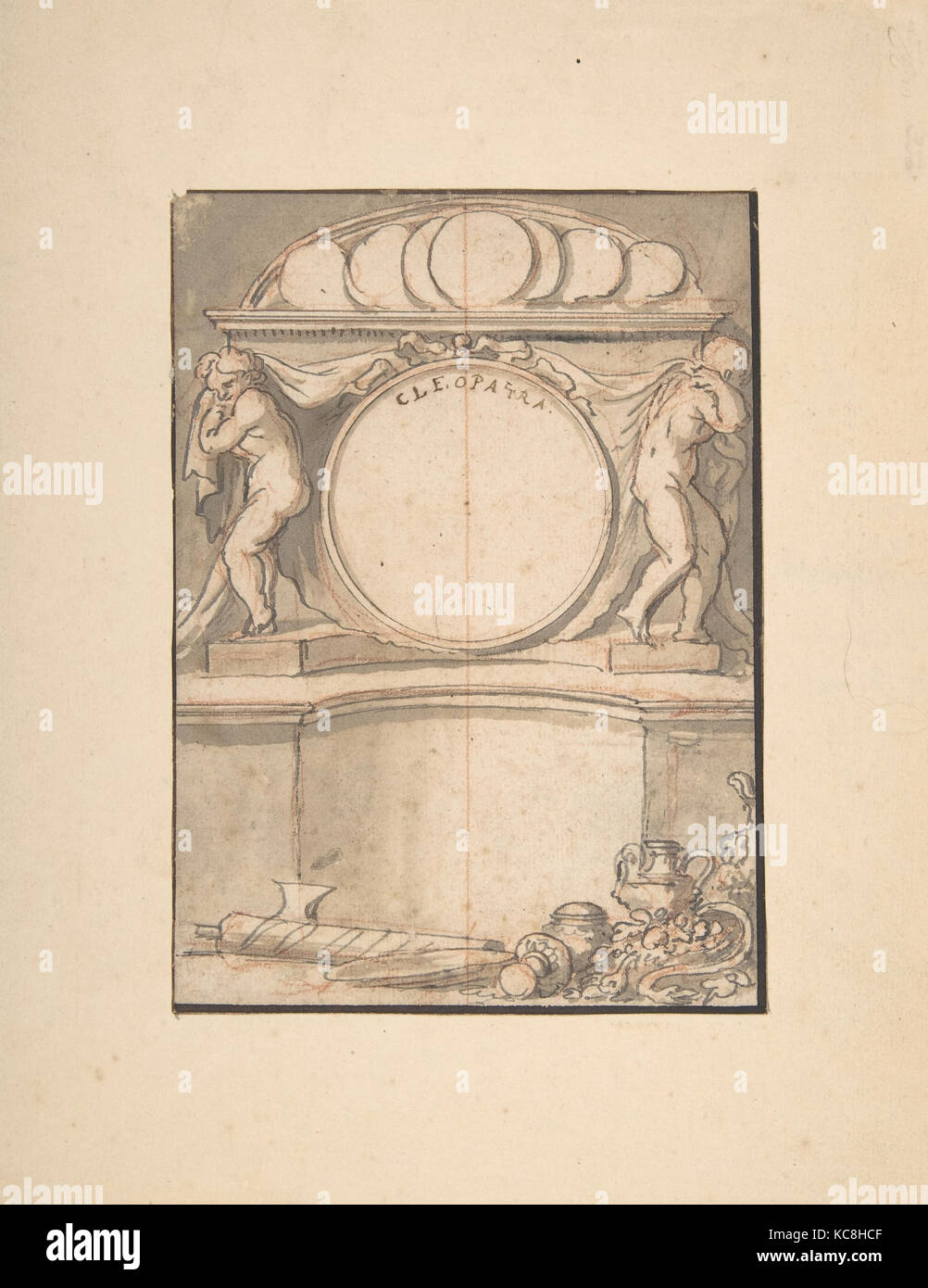 Zeichnung für ein Buch Abbildung - - Cleopatra, Anonym, Französisch, 18. Jahrhundert Stockfoto