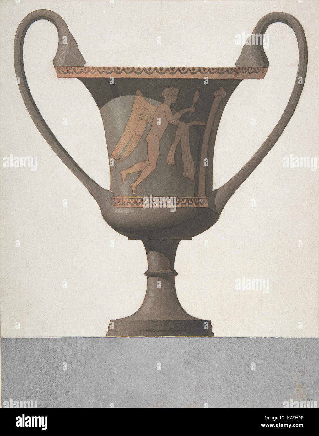 Griechische Vase mit Eros, Anonym, Französisch, 18. Jahrhundert Stockfoto