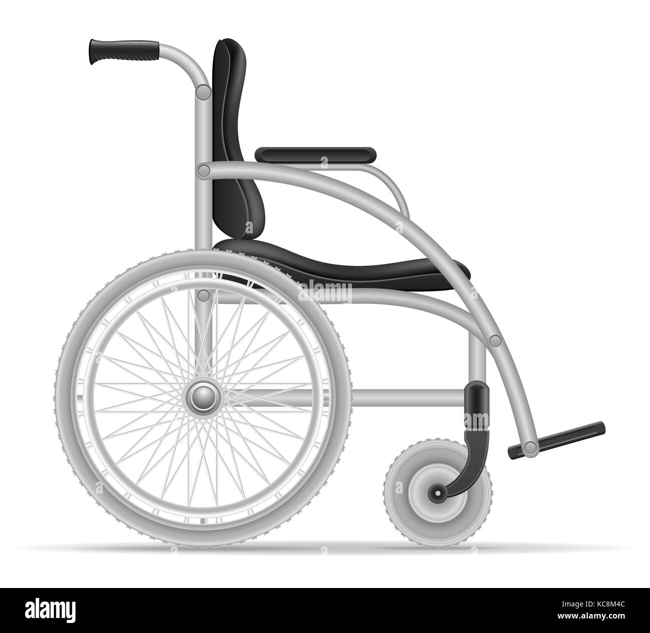 Rollstühle für behinderte Menschen vektor Illustration auf weißem Hintergrund Stock Vektor