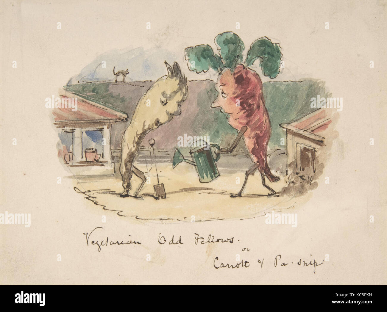 "Vegetarian Odd Fellows: oder, Carrott und Pa-Snip", John Leech, 1837-64 Stockfoto