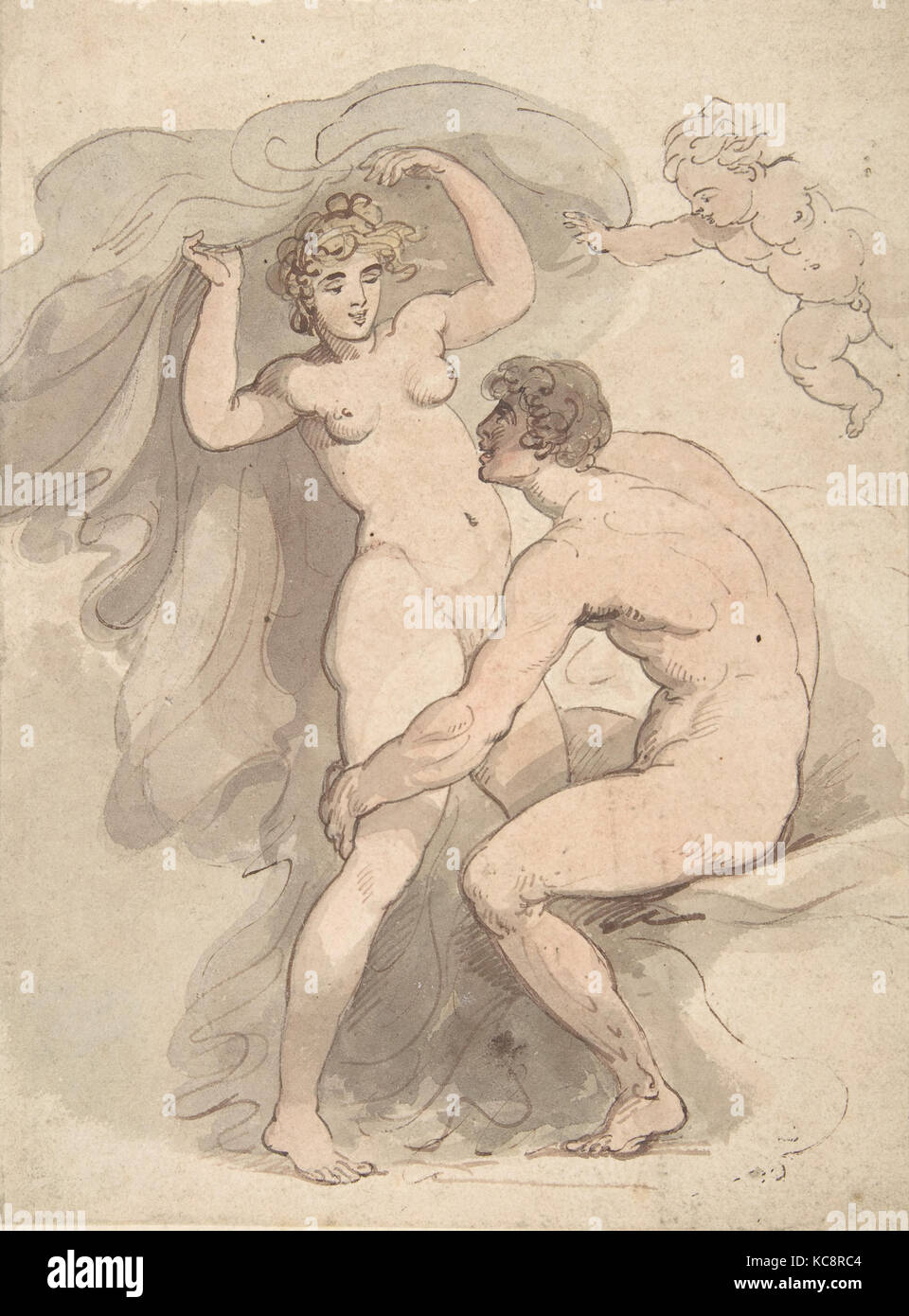 Venus, Amor, Anchises und Thomas Rowlandson, 1780 - 1827 Stockfoto