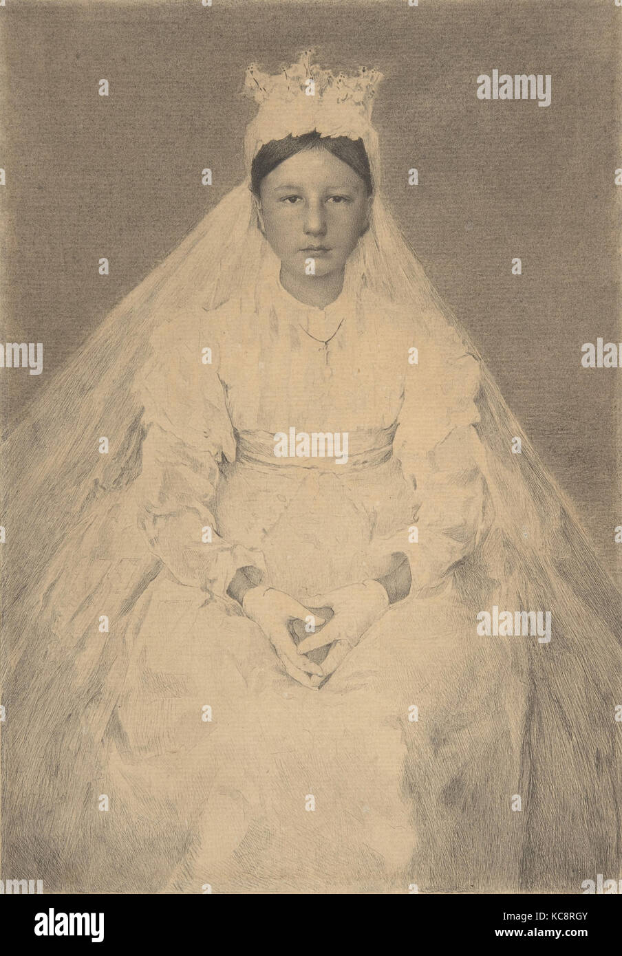 Die kleine Communicant (La petite communiante), Jules Bastien-Lepage, 1848-84 Stockfoto