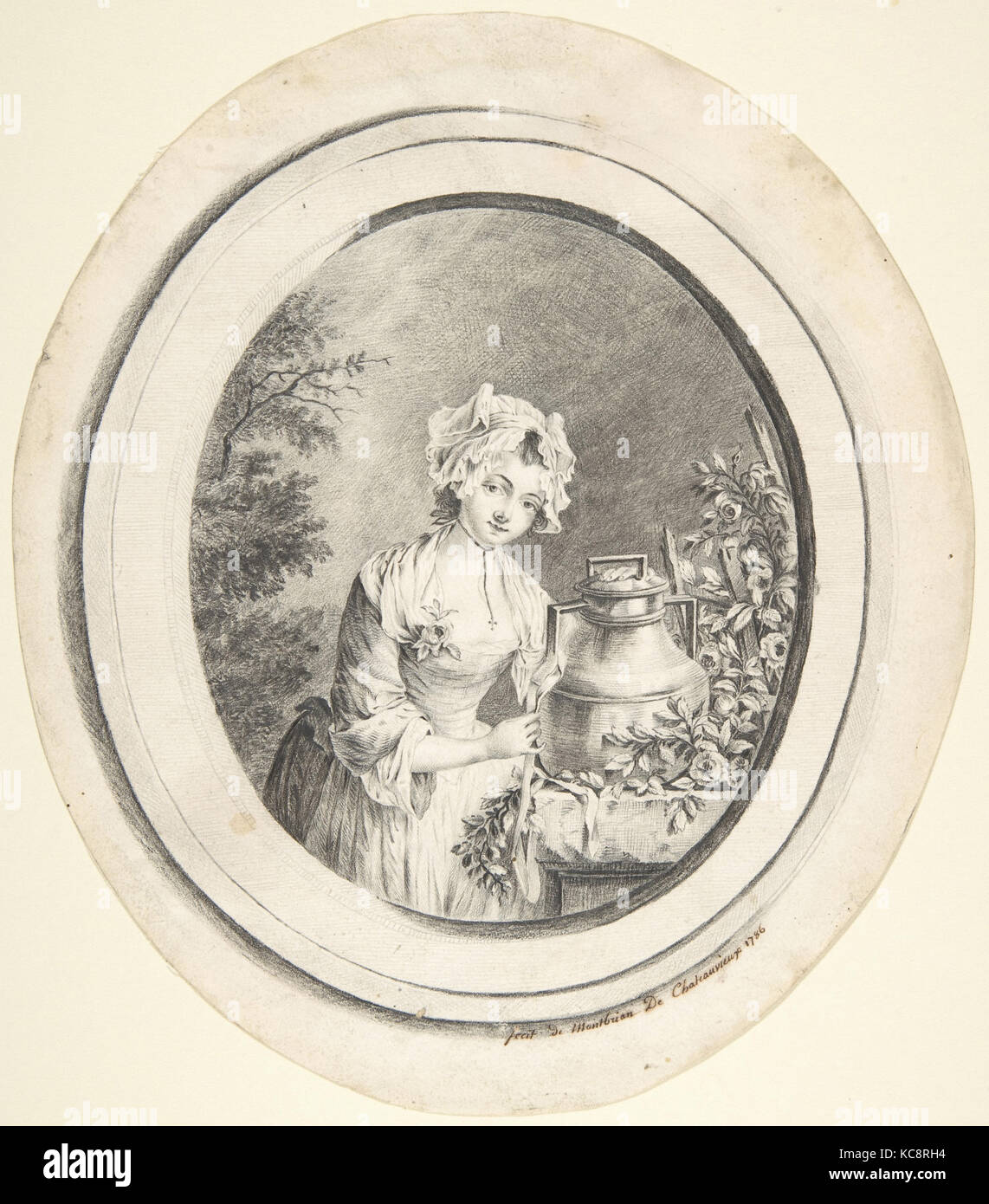Perrette, ou la petite Laitiere, Montbrian de Chateauvieux, Pierre Antoine Baudouin, 1786 Stockfoto