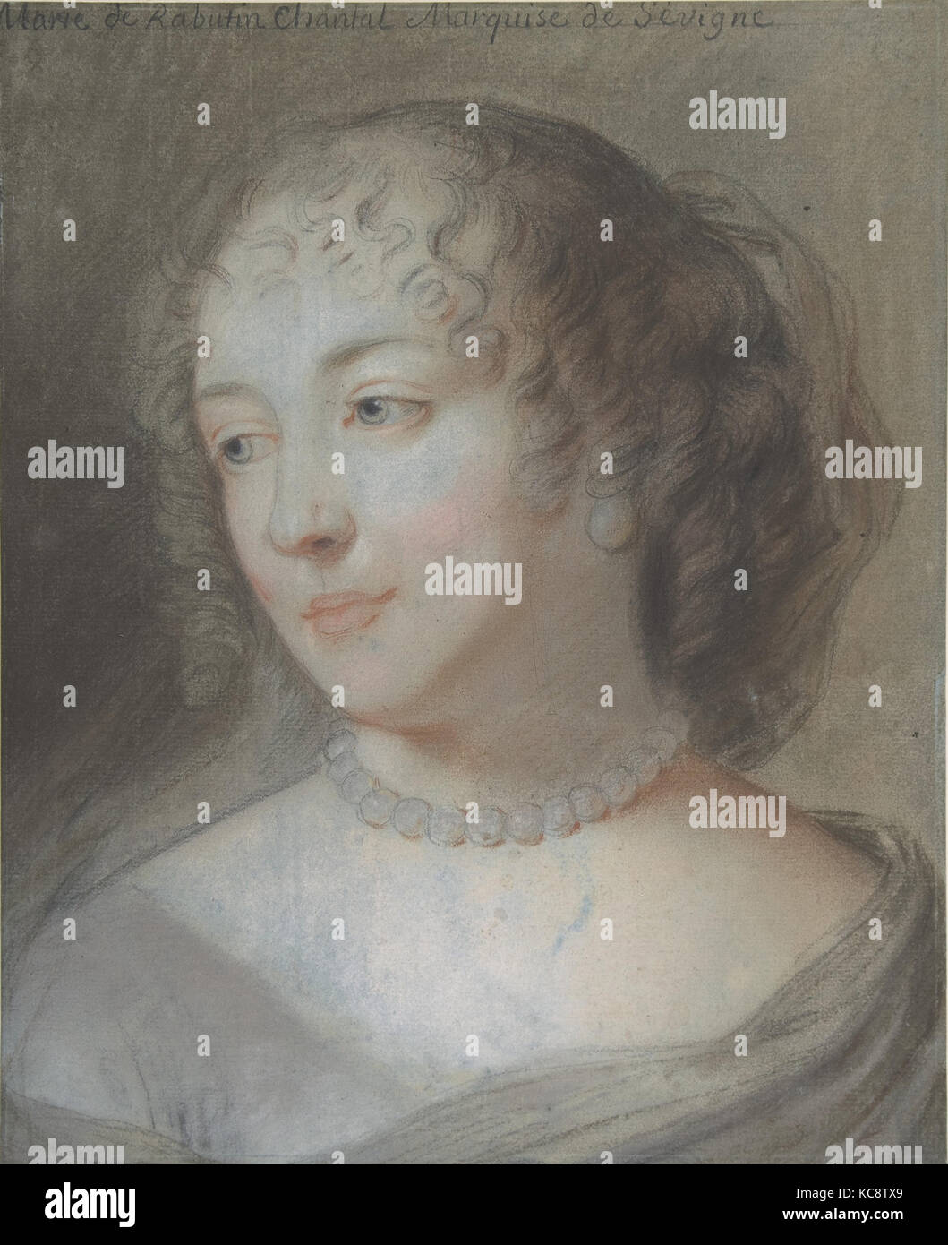 Porträt der Mme Sévigné, nach Claude Lefèbvre, 17. Jahrhundert Stockfoto