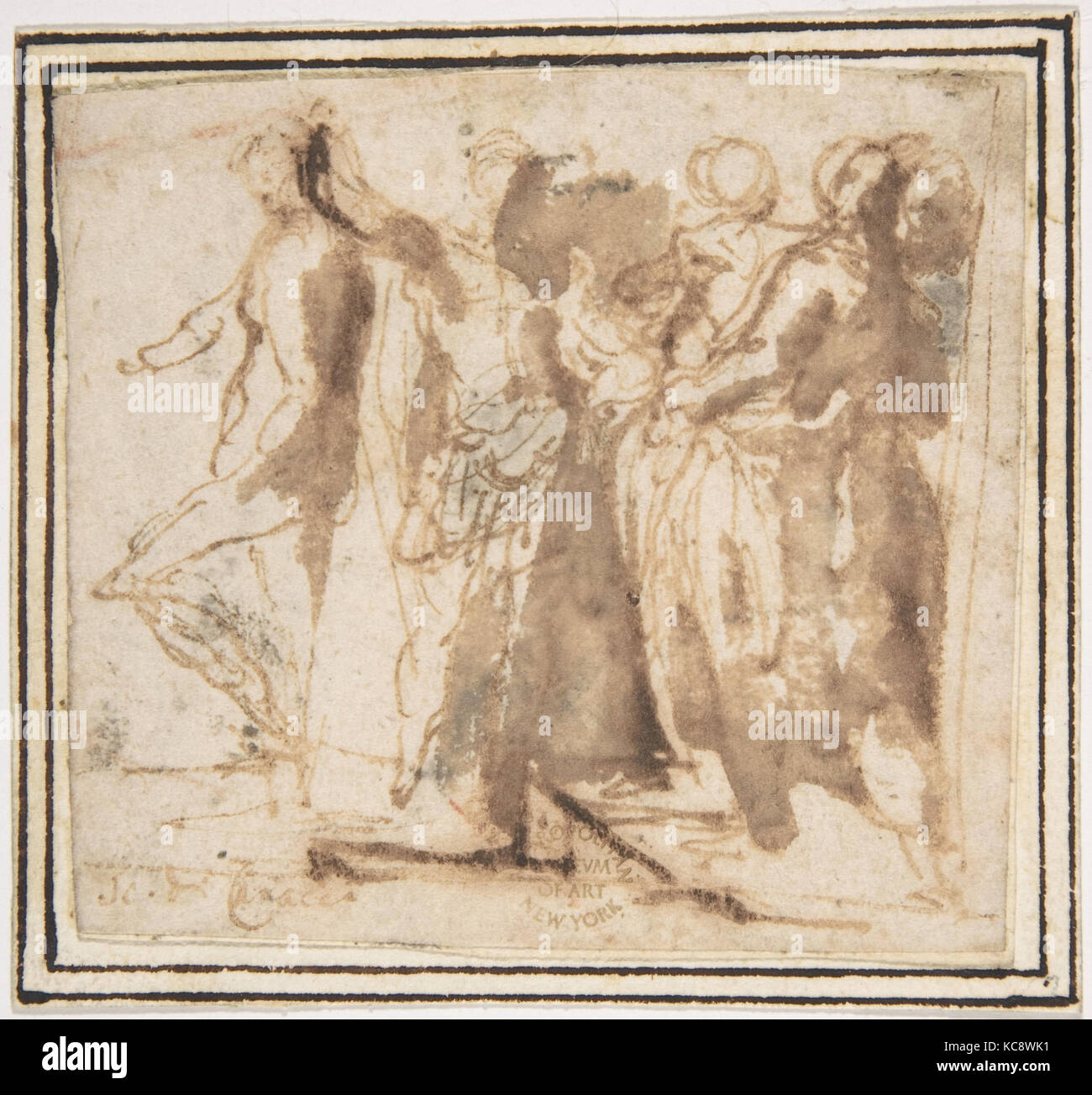 Figuren, an Francesco Allegrini, 1624 - 63 zugeordnet Stockfoto