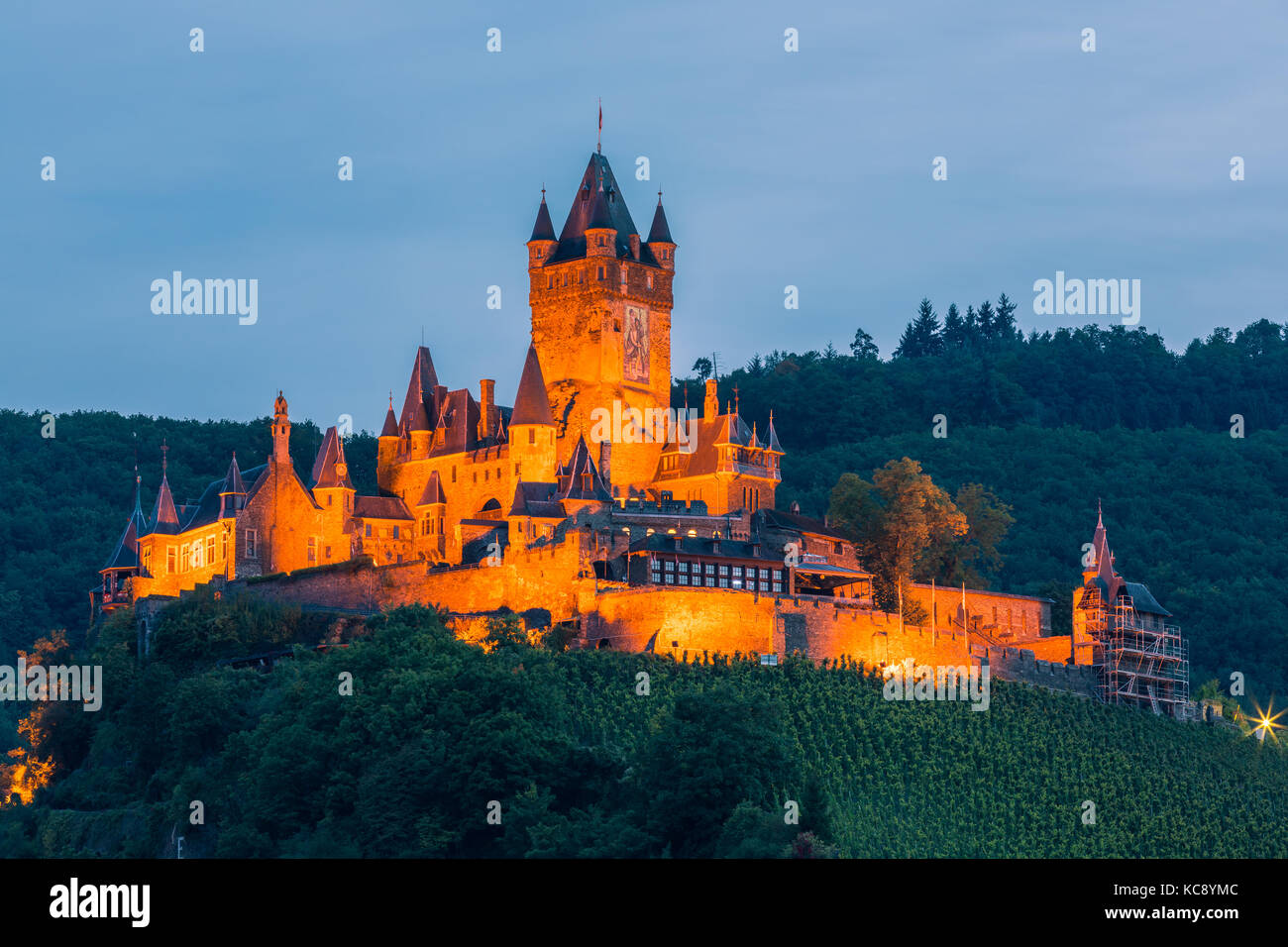 Reichsburg Cochem ist mehr als ein Schloss. Es ist die größte Hill - Burg an der Mosel, Deutschland. Stockfoto