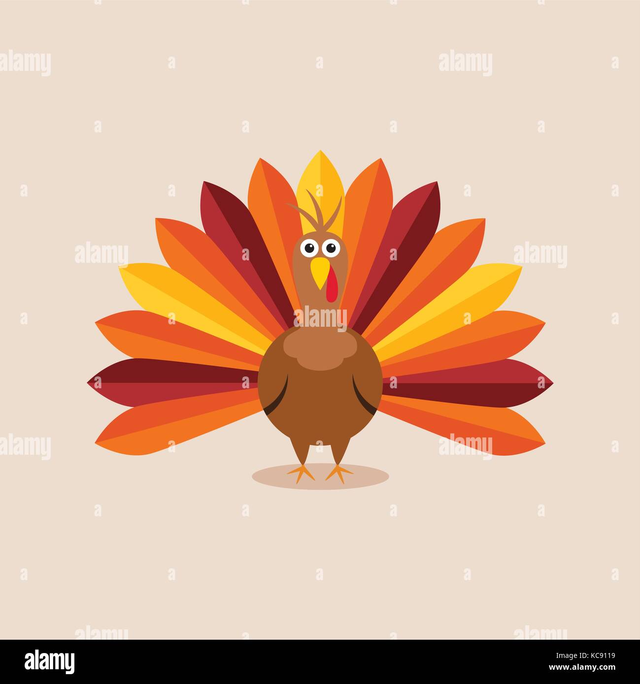 Vektor Türkei Karte für thanksgiving Tag Stock Vektor