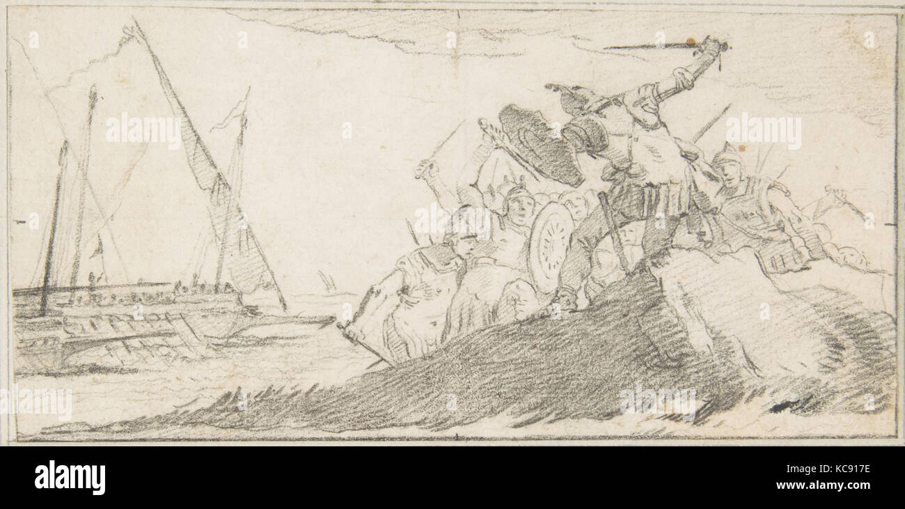 Illustration für ein Buch: Die Schlacht von der Küste, Giovanni Battista Tiepolo, 1696 - 1770 Stockfoto