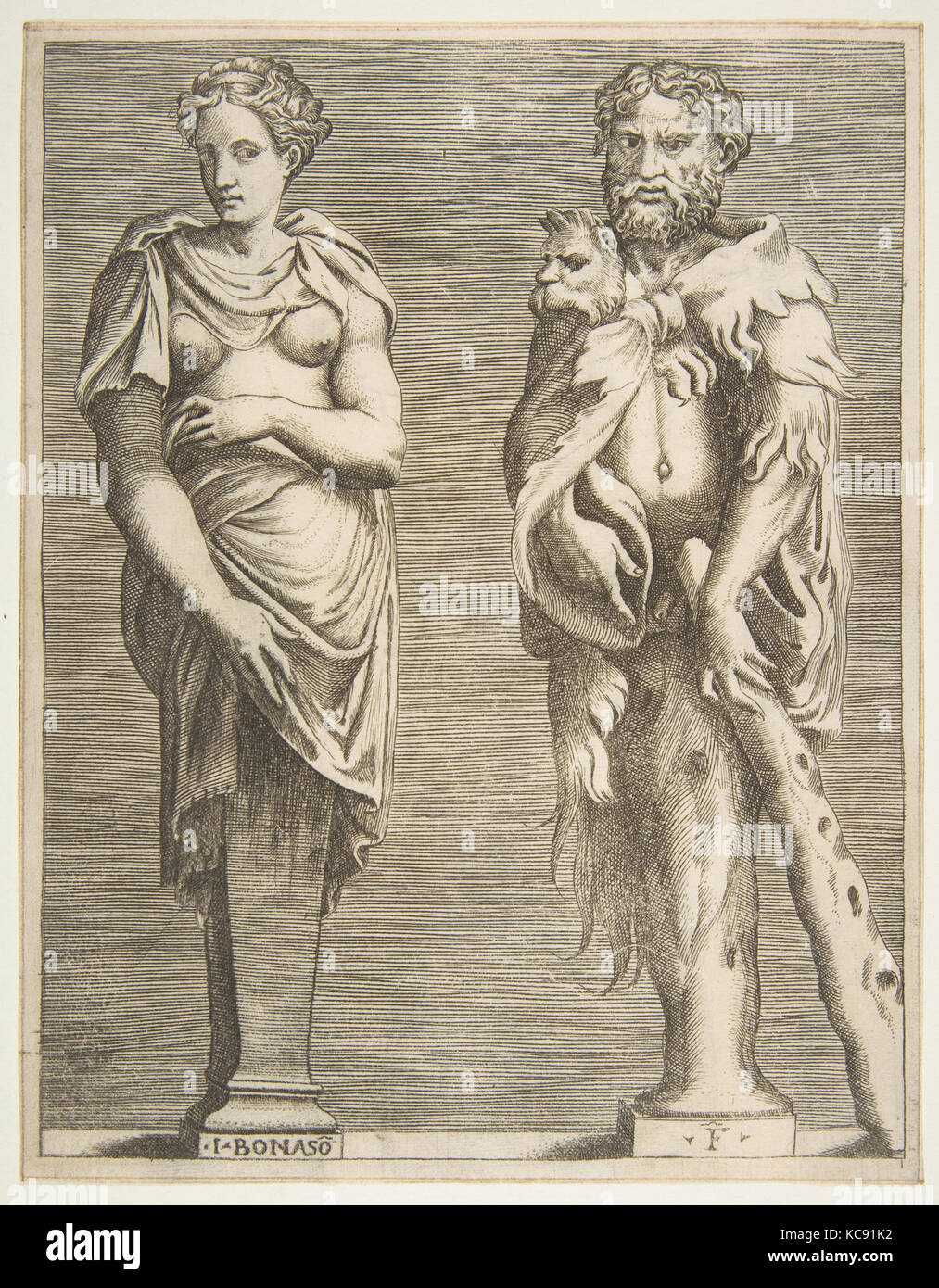 Der Herkules und Deianira, Giulio Bonasone, Ca. 1531 - 76 Stockfoto