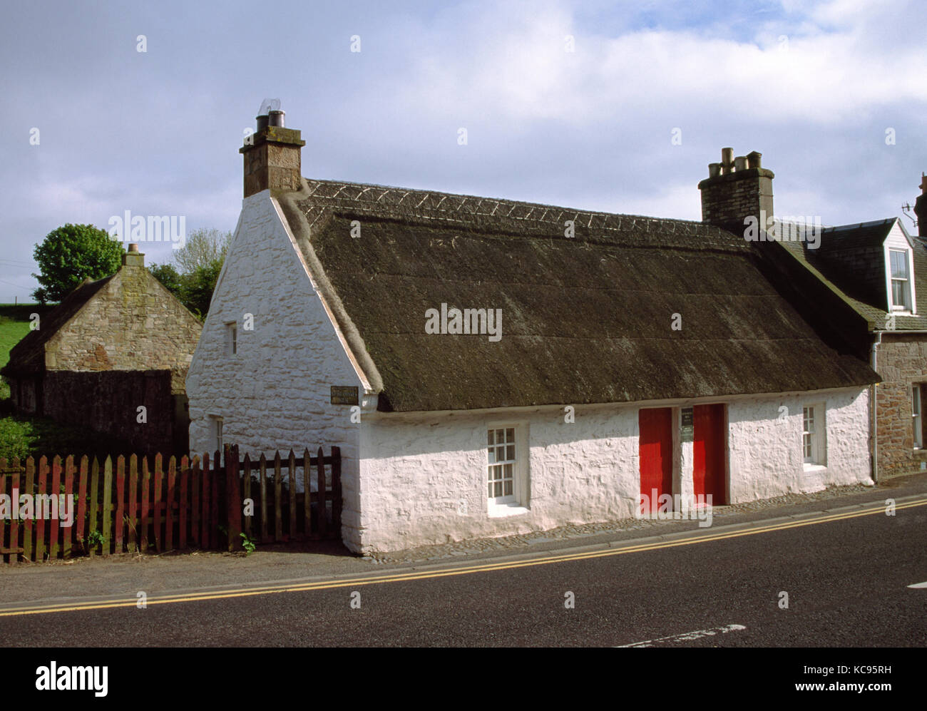 Souter Johnnie's Cottage, Kirkoswald: C 18 Home von Schuster John Davidson, ein Trinken pal von Robert Burns & Tam O'Shanter verewigt in Burns' Gedicht. Stockfoto