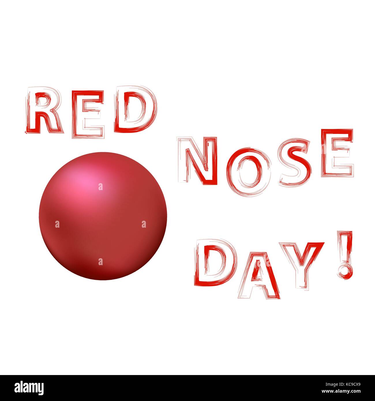 Red nose day illustration Stock-Vektorgrafiken kaufen - Alamy