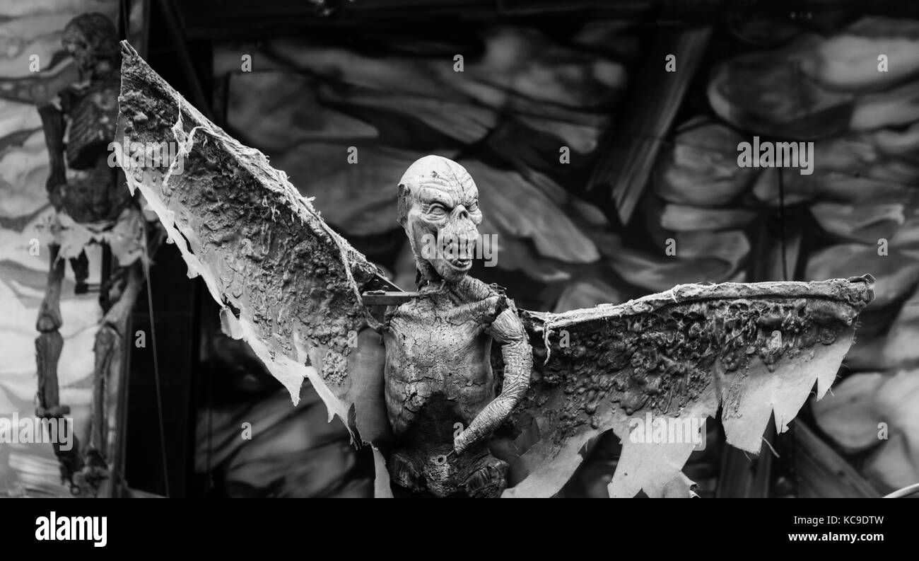 Groteske stone Harpy, mythische Monster, das in der griechischen Mythologie Stockfoto