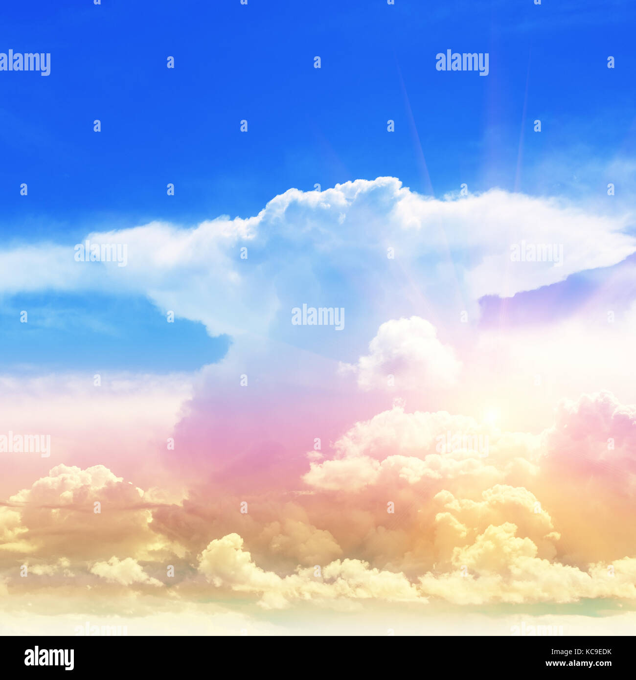 Himmel Farben Luft Wolken Stockfoto