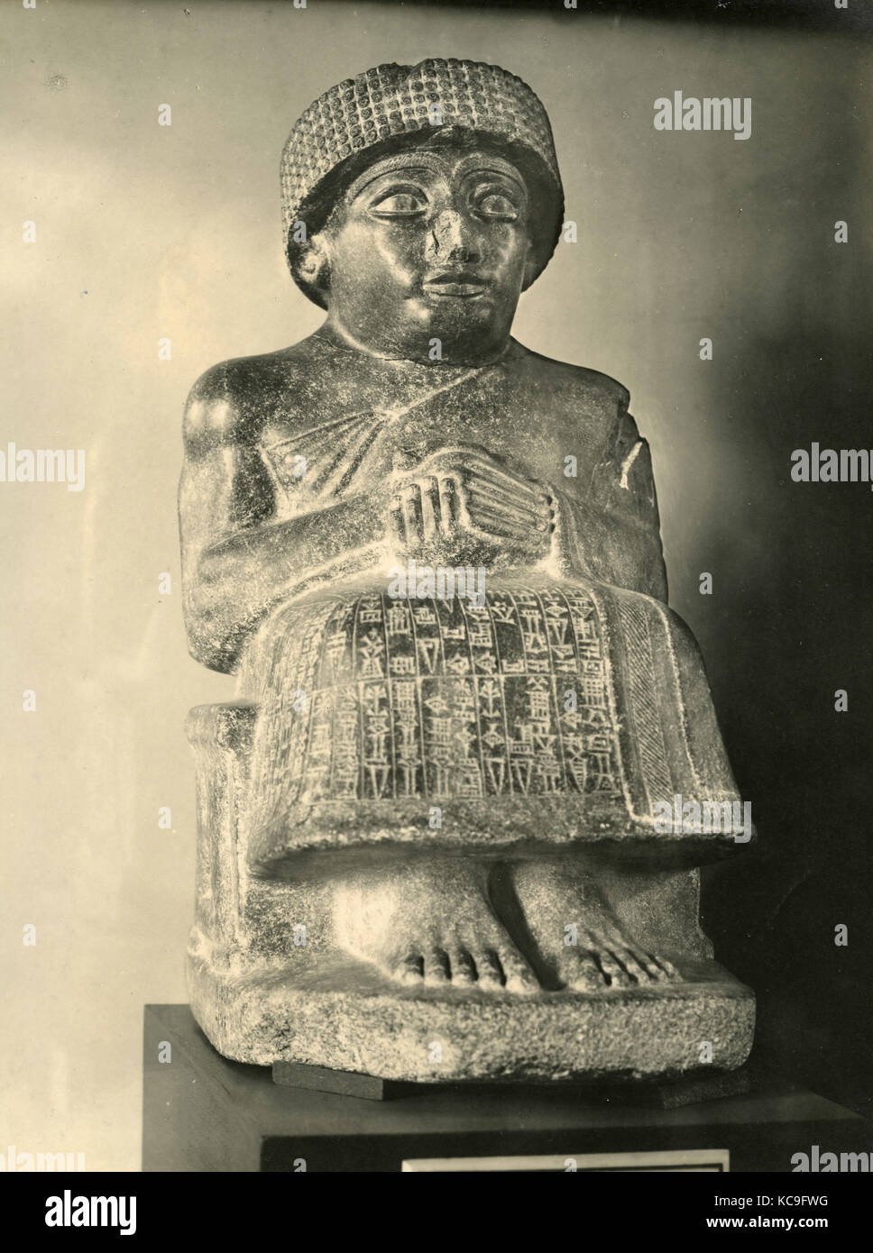 Gondea Pafesi Svipourla, chaldäischen Ägyptischen Skulptur Stockfoto