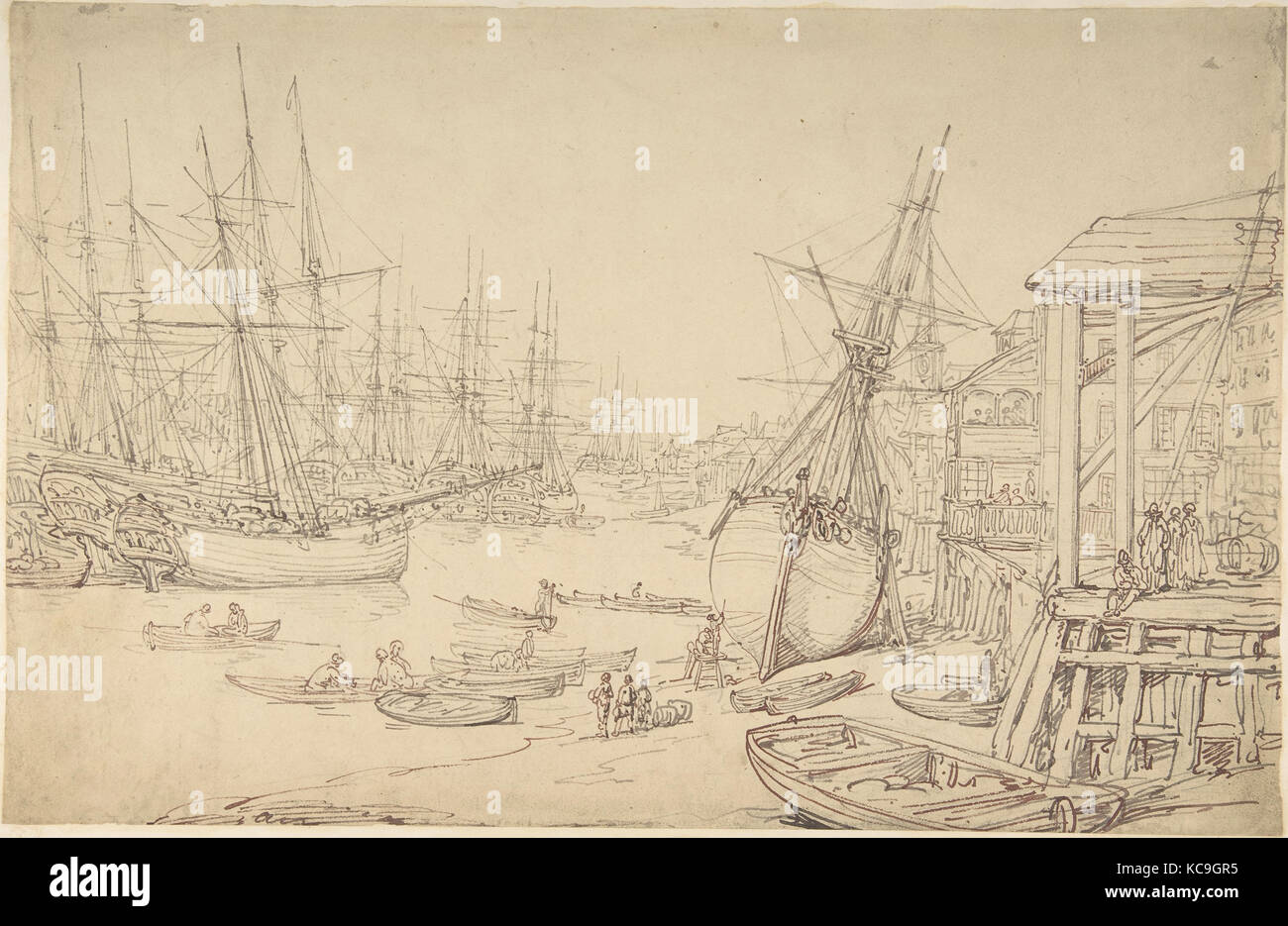 Werft, Greenwich, Thomas Rowlandson, vor 1791 Stockfoto