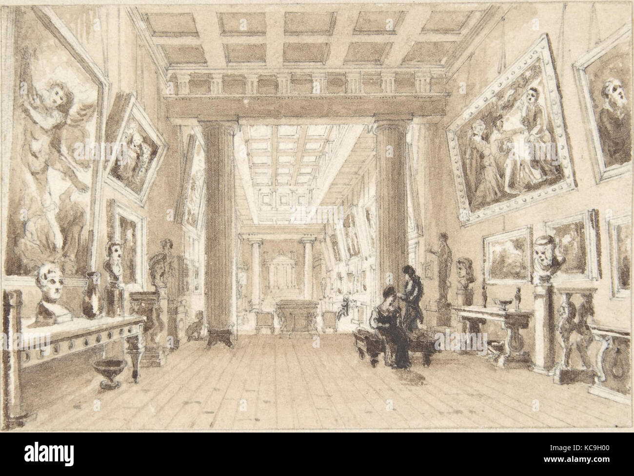 Innenraum der Fotogalerie Thomas's Hoffnung, Duchess Street, London, William Henry Bartlett, 1825-54 Stockfoto